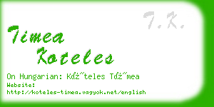 timea koteles business card